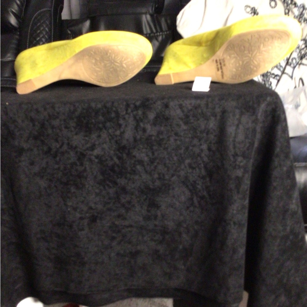 Qupid Yellow Wedge Platform Shoes - Picture 3 of 4